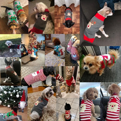 Christmas Striped Dog Sweater