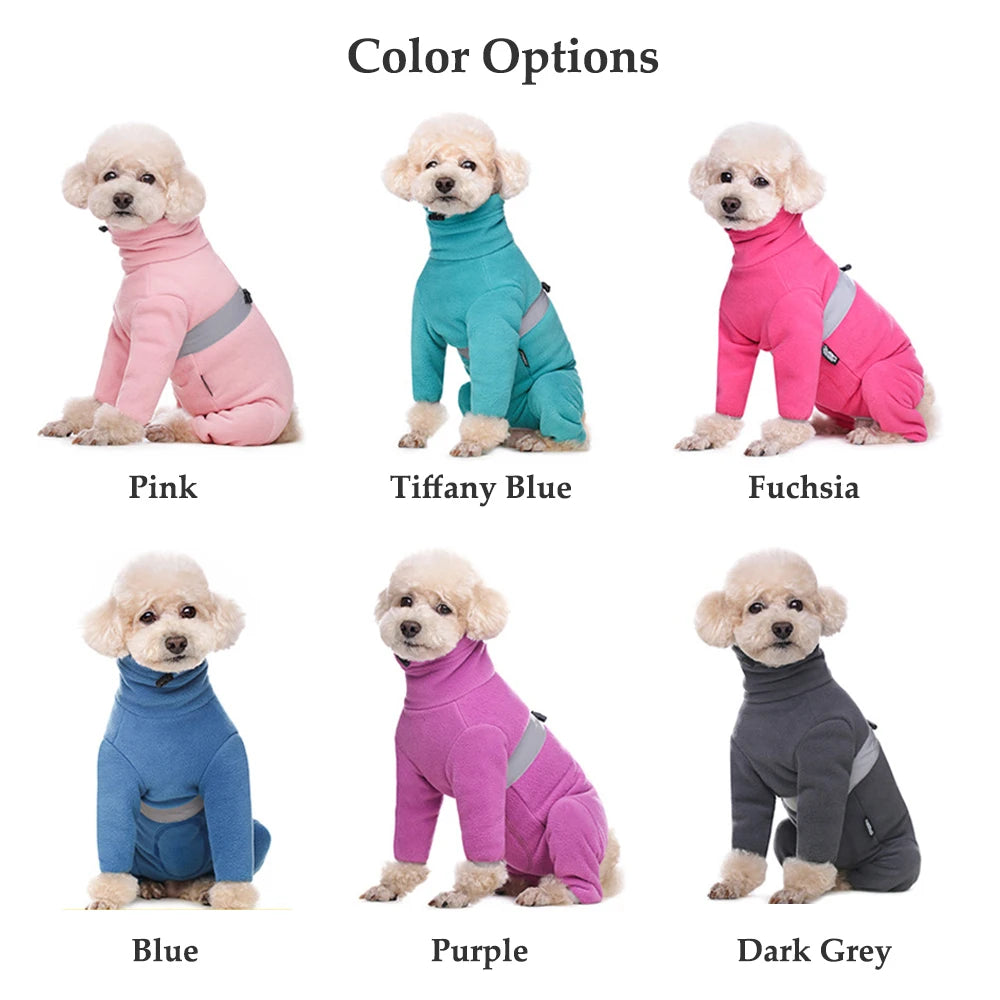 Reflective Fleece Jumpsuit for Dogs