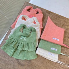 Knitted Summer Sling Dress & Hat Set