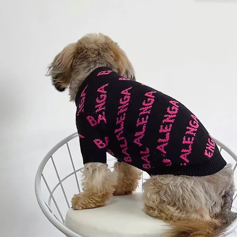 Knitted Letter Sweater for Pets